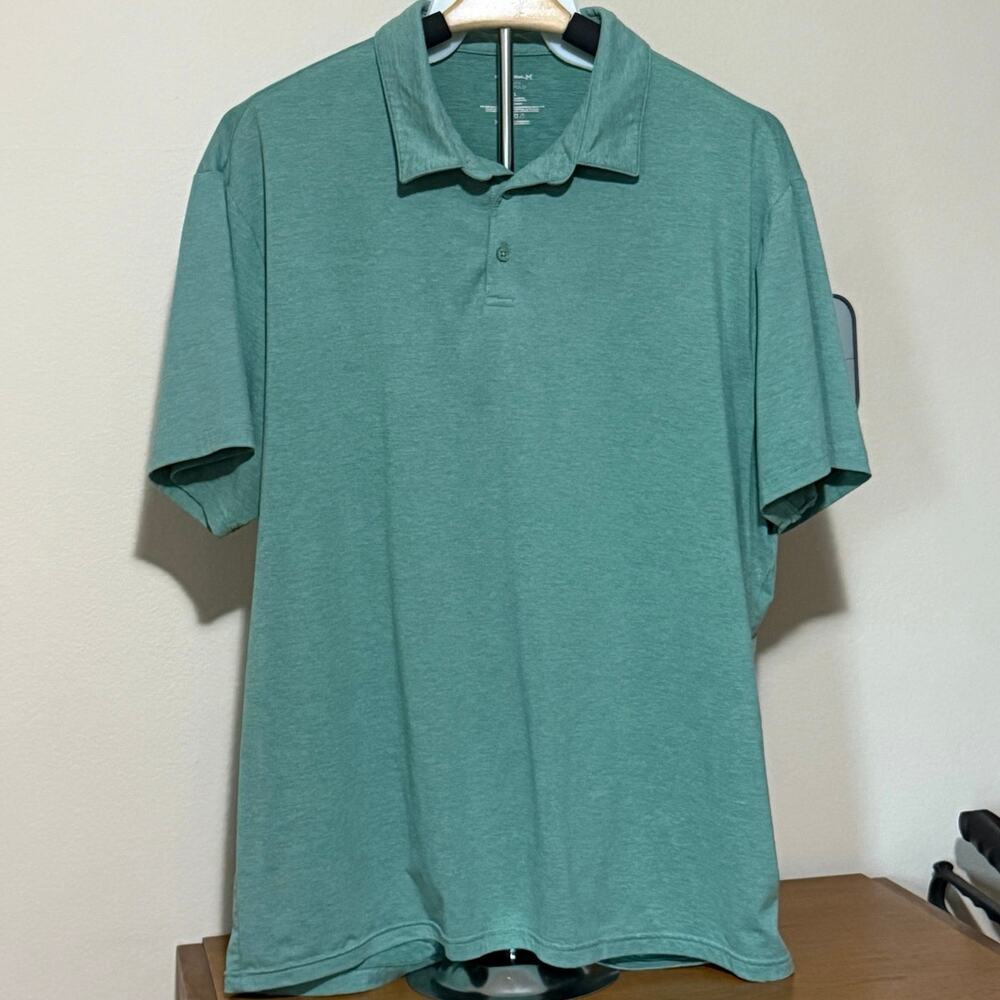 Member’s Mark Favorite Soft Polo men’s XXL collared pullover shirt. Green Sage
